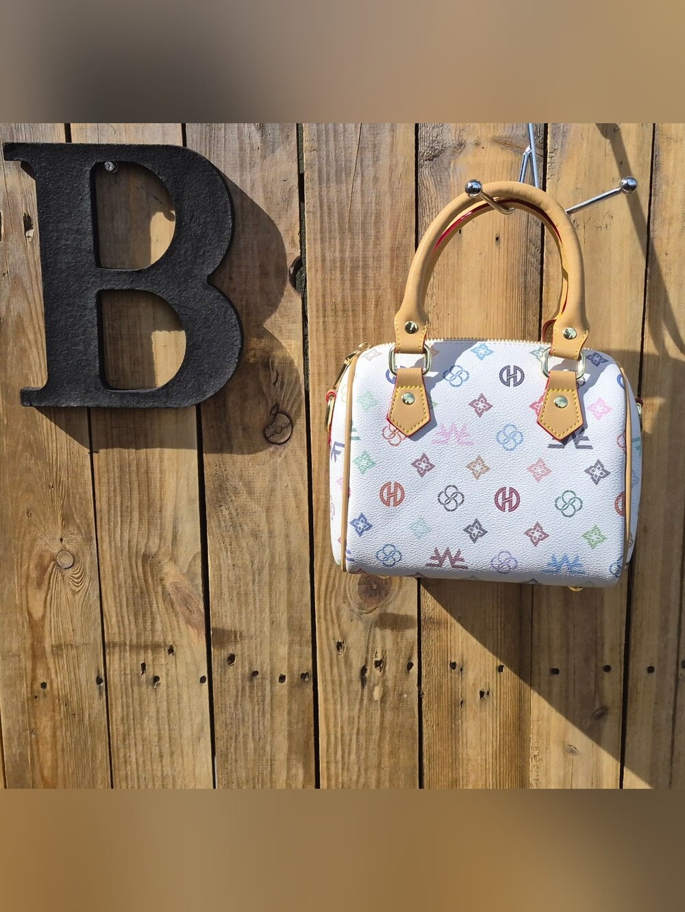 White Monogram Handbag